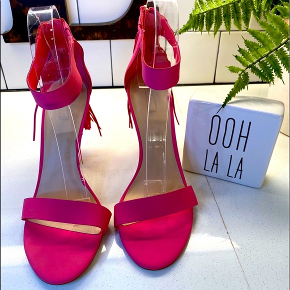 Aldo Shoes - ALDO Bright Barbie pink color with fringe heels